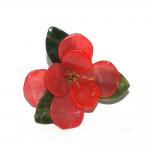 Rote Stein Blüte 1 Stück ca.9 mal 9 cm.Durchmesser man kann sie hängen oder Stellen 