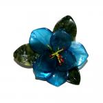Blaue Stein Blüte 1 Stück ca.9 mal 9 cm Durchmesser man kann sie hängen oder Stellen 120 gr. 