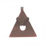 Rhodonit 1 Dreieck Kantenlänge ca. 40 mm  6 g. 