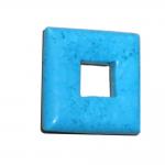 Magnesit Blau gef. 1 Donut Square ca.28 mm Durchmesser 8 g. 