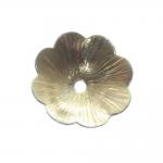 Blume in 935 Silbervergoldet 1 Stück für Ihren Ring mit einem Loch von 2 mm 