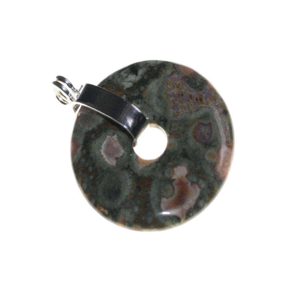 Donuthalter 1 Scharnier Clip Panther 925 Silber 3 cm``Mineralien Stein Fossilien 
